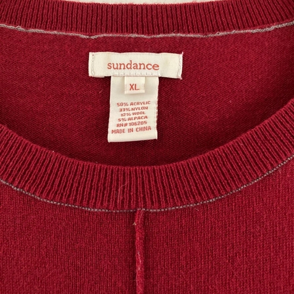 Sundance Elements Of Style Red Pullover Sweater - Picture 3 of 5